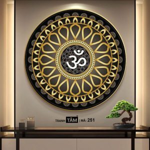 Chữ "Om Mani Padme Hum" | Tranh hộp đèn cao cấp | Mã tranh 251 | Tranh TÂM - Ảnh 4