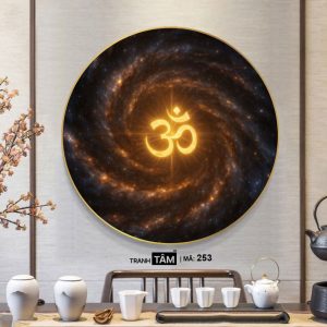 Alternative view of Chữ "Om Mani Padme Hum" | Tranh hộp đèn cao cấp | Mã tranh 253 | Tranh TÂM