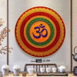 Alternative view of Chữ "Om Mani Padme Hum" | Tranh hộp đèn cao cấp | Mã tranh 254 | Tranh TÂM