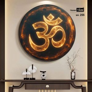 Chữ "Om Mani Padme Hum" | Tranh hộp đèn cao cấp | Mã tranh 255 | Tranh TÂM - Ảnh 5