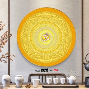 Alternative view of Chữ "Om Mani Padme Hum" | Tranh hộp đèn cao cấp | Mã tranh 256 | Tranh TÂM