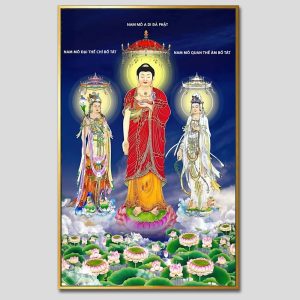 Tây Phương Tam Thánh | Tranh hộp đèn cao cấp | Mã tranh 26 | Tranh TÂM
