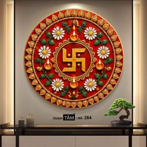 Chữ "Vạn 卍" | Tranh hộp đèn cao cấp | Mã tranh 264 | Tranh TÂM - Ảnh 4