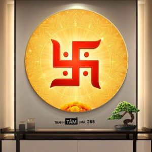 Chữ "Vạn 卍" | Tranh hộp đèn cao cấp | Mã tranh 265 | Tranh TÂM - Ảnh 4