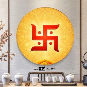 Alternative view of Chữ "Vạn 卍" | Tranh hộp đèn cao cấp | Mã tranh 265 | Tranh TÂM