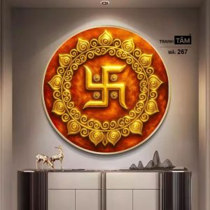 Chữ "Vạn 卍" | Tranh hộp đèn cao cấp | Mã tranh 267 | Tranh TÂM - Ảnh 3
