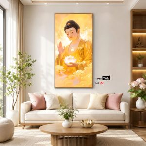 Alternative view of Phật A Di Đà | Tranh hộp đèn cao cấp | Mã tranh 27 | [tranhtam.com]