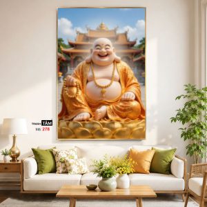 Alternative view of Phật Di Lặc | Tranh hộp đèn cao cấp | Mã tranh 278 | Tranh TÂM