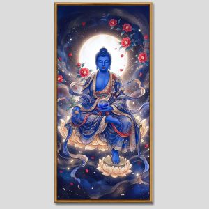 Phật Dược Sư (Dược Sư Lưu Ly Quang Như Lai) | Tranh hộp đèn cao cấp | Mã tranh 283 | Tranh TÂM