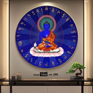 Phật Dược Sư (Dược Sư Lưu Ly Quang Như Lai) | Tranh hộp đèn cao cấp | Mã tranh 286 | Tranh TÂM - Ảnh 4