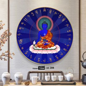 Alternative view of Phật Dược Sư (Dược Sư Lưu Ly Quang Như Lai) | Tranh hộp đèn cao cấp | Mã tranh 286 | Tranh TÂM