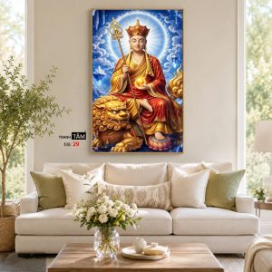 Địa Tạng Vương Bồ Tát | Tranh hộp đèn cao cấp | Mã tranh 29 | Tranh TÂM - Ảnh 4