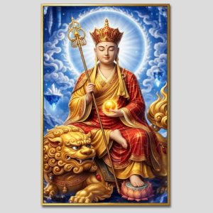 Địa Tạng Vương Bồ Tát | Tranh hộp đèn cao cấp | Mã tranh 29 | Tranh TÂM