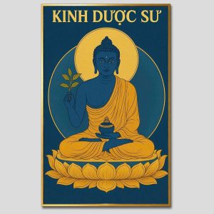 Phật Dược Sư (Dược Sư Lưu Ly Quang Như Lai) | Tranh hộp đèn cao cấp | Mã tranh 290 | Tranh TÂM