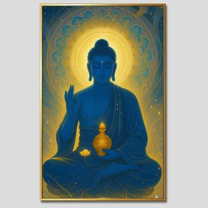 Phật Dược Sư (Dược Sư Lưu Ly Quang Như Lai) | Tranh hộp đèn cao cấp | Mã tranh 297 | Tranh TÂM