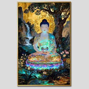 Phật Dược Sư (Dược Sư Lưu Ly Quang Như Lai) | Tranh hộp đèn cao cấp | Mã tranh 298 | Tranh TÂM