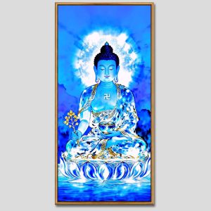 Phật Dược Sư (Dược Sư Lưu Ly Quang Như Lai) | Tranh hộp đèn cao cấp | Mã tranh 300 | Tranh TÂM