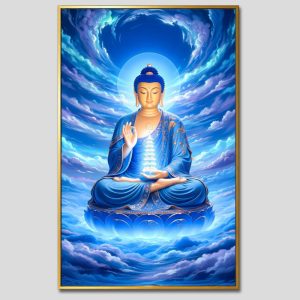 Phật Dược Sư (Dược Sư Lưu Ly Quang Như Lai) | Tranh hộp đèn cao cấp | Mã tranh 306 | Tranh TÂM