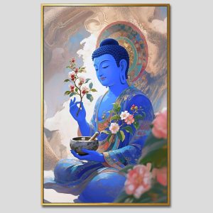 Phật Dược Sư (Dược Sư Lưu Ly Quang Như Lai) | Tranh hộp đèn cao cấp | Mã tranh 307 | Tranh TÂM