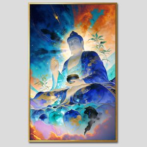 Phật Dược Sư (Dược Sư Lưu Ly Quang Như Lai) | Tranh hộp đèn cao cấp | Mã tranh 308 | Tranh TÂM