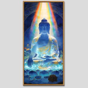 Phật Dược Sư (Dược Sư Lưu Ly Quang Như Lai) | Tranh hộp đèn cao cấp | Mã tranh 310 | Tranh TÂM