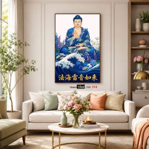 Phật Dược Sư (Dược Sư Lưu Ly Quang Như Lai) | Tranh hộp đèn cao cấp | Mã tranh 314 | Tranh TÂM - Ảnh 5