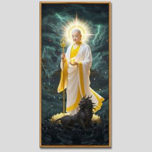 Địa Tạng Vương Bồ Tát | Tranh hộp đèn cao cấp | Mã tranh 32 | Tranh TÂM