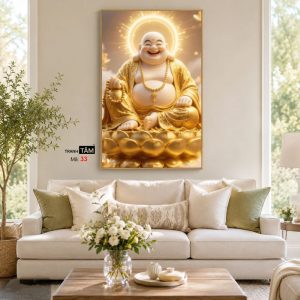 Phật Di Lặc | Tranh hộp đèn cao cấp | Mã tranh 33 | Tranh TÂM - Ảnh 4