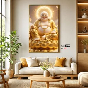 Phật Di Lặc | Tranh hộp đèn cao cấp | Mã tranh 33 | Tranh TÂM - Ảnh 3
