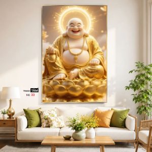 Alternative view of Phật Di Lặc | Tranh hộp đèn cao cấp | Mã tranh 33 | Tranh TÂM