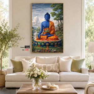 Phật Dược Sư (Dược Sư Lưu Ly Quang Như Lai) | Tranh hộp đèn cao cấp | Mã tranh 330 | Tranh TÂM - Ảnh 4