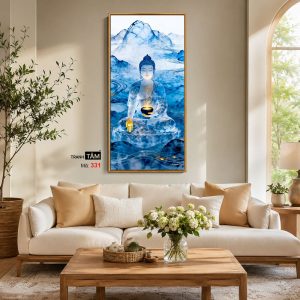 Phật Dược Sư (Dược Sư Lưu Ly Quang Như Lai) | Tranh hộp đèn cao cấp | Mã tranh 331 | Tranh TÂM - Ảnh 4