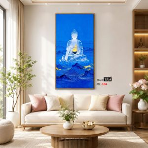Phật Dược Sư (Dược Sư Lưu Ly Quang Như Lai) | Tranh hộp đèn cao cấp | Mã tranh 334 | Tranh TÂM - Ảnh 5