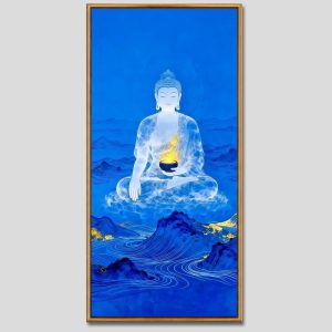 Phật Dược Sư (Dược Sư Lưu Ly Quang Như Lai) | Tranh hộp đèn cao cấp | Mã tranh 334 | Tranh TÂM