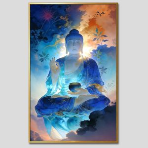 Phật Dược Sư (Dược Sư Lưu Ly Quang Như Lai) | Tranh hộp đèn cao cấp | Mã tranh 340 | Tranh TÂM