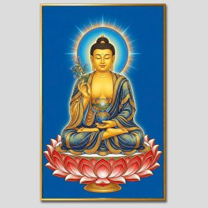 Phật Dược Sư (Dược Sư Lưu Ly Quang Như Lai) | Tranh hộp đèn cao cấp | Mã tranh 345 | Tranh TÂM