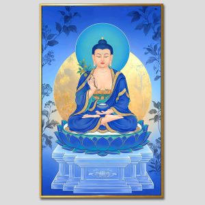 Phật Dược Sư (Dược Sư Lưu Ly Quang Như Lai) | Tranh hộp đèn cao cấp | Mã tranh 349 | Tranh TÂM