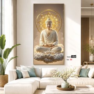 Phật Thích Ca Mâu Ni | Tranh hộp đèn cao cấp | Mã tranh 35 | Tranh TÂM - Ảnh 5