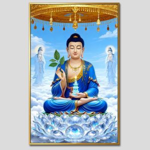 Phật Dược Sư (Dược Sư Lưu Ly Quang Như Lai) | Tranh hộp đèn cao cấp | Mã tranh 352 | Tranh TÂM