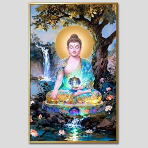 Phật Dược Sư (Dược Sư Lưu Ly Quang Như Lai) | Tranh hộp đèn cao cấp | Mã tranh 356 | Tranh TÂM