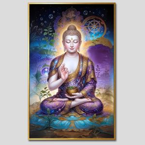 Phật Dược Sư (Dược Sư Lưu Ly Quang Như Lai) | Tranh hộp đèn cao cấp | Mã tranh 369 | Tranh TÂM