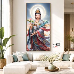 Alternative view of Đại Thế Chí Bồ Tát | Tranh hộp đèn cao cấp | Mã tranh 374 | Tranh TÂM