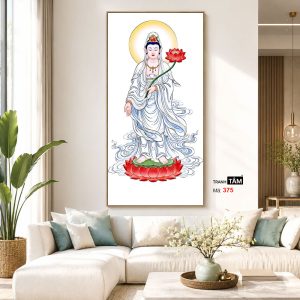 Alternative view of Đại Thế Chí Bồ Tát | Tranh hộp đèn cao cấp | Mã tranh 375 | Tranh TÂM