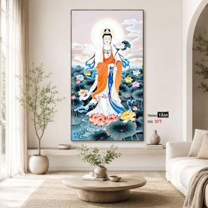 Đại Thế Chí Bồ Tát | Tranh hộp đèn cao cấp | Mã tranh 377 | Tranh TÂM - Ảnh 3