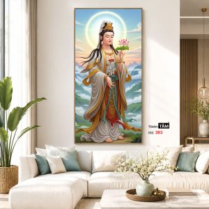 Alternative view of Đại Thế Chí Bồ Tát | Tranh hộp đèn cao cấp | Mã tranh 383 | Tranh TÂM