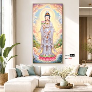 Alternative view of Đại Thế Chí Bồ Tát | Tranh hộp đèn cao cấp | Mã tranh 385 | Tranh TÂM