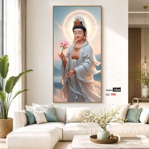 Alternative view of Đại Thế Chí Bồ Tát | Tranh hộp đèn cao cấp | Mã tranh 386| Tranh TÂM