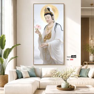 Alternative view of Đại Thế Chí Bồ Tát | Tranh hộp đèn cao cấp | Mã tranh 388 | Tranh TÂM
