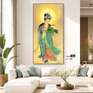 Alternative view of Đại Thế Chí Bồ Tát | Tranh hộp đèn cao cấp | Mã tranh 389 | Tranh TÂM