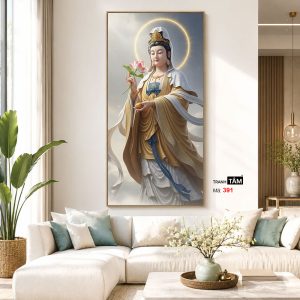 Alternative view of Đại Thế Chí Bồ Tát | Tranh hộp đèn cao cấp | Mã tranh 391 | Tranh TÂM